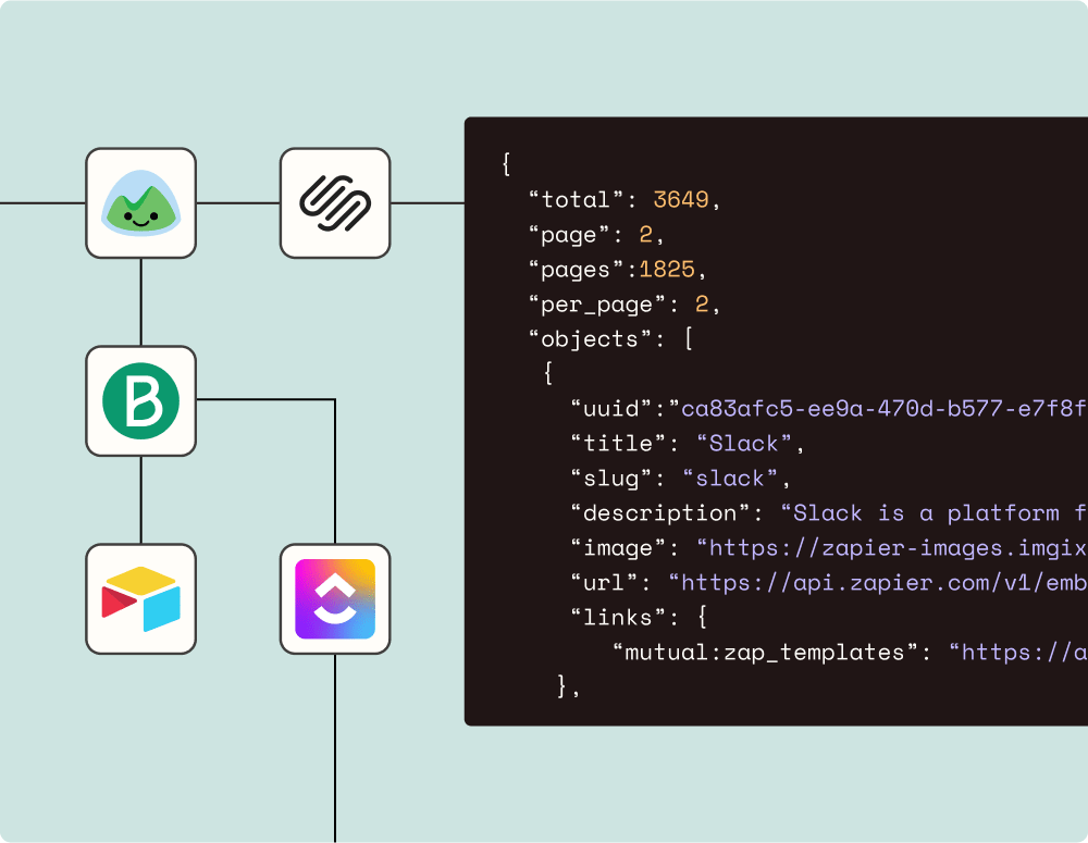 apps connecting with a screen of code